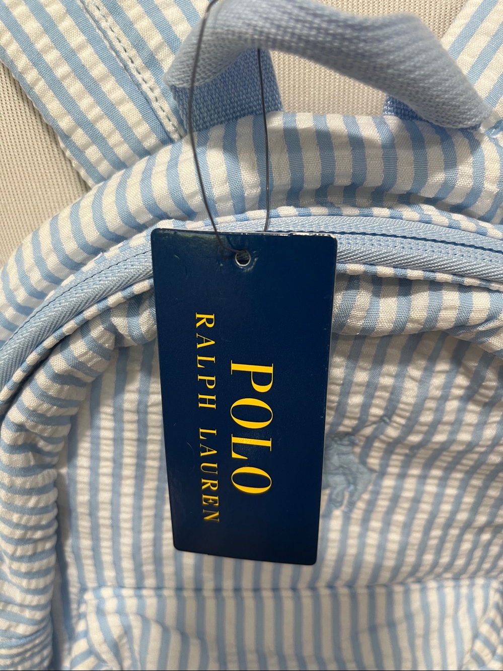 NWT POLO RALPH LAUREN MINI SEERSUCKER BACKPACK - Picture 7 of 7